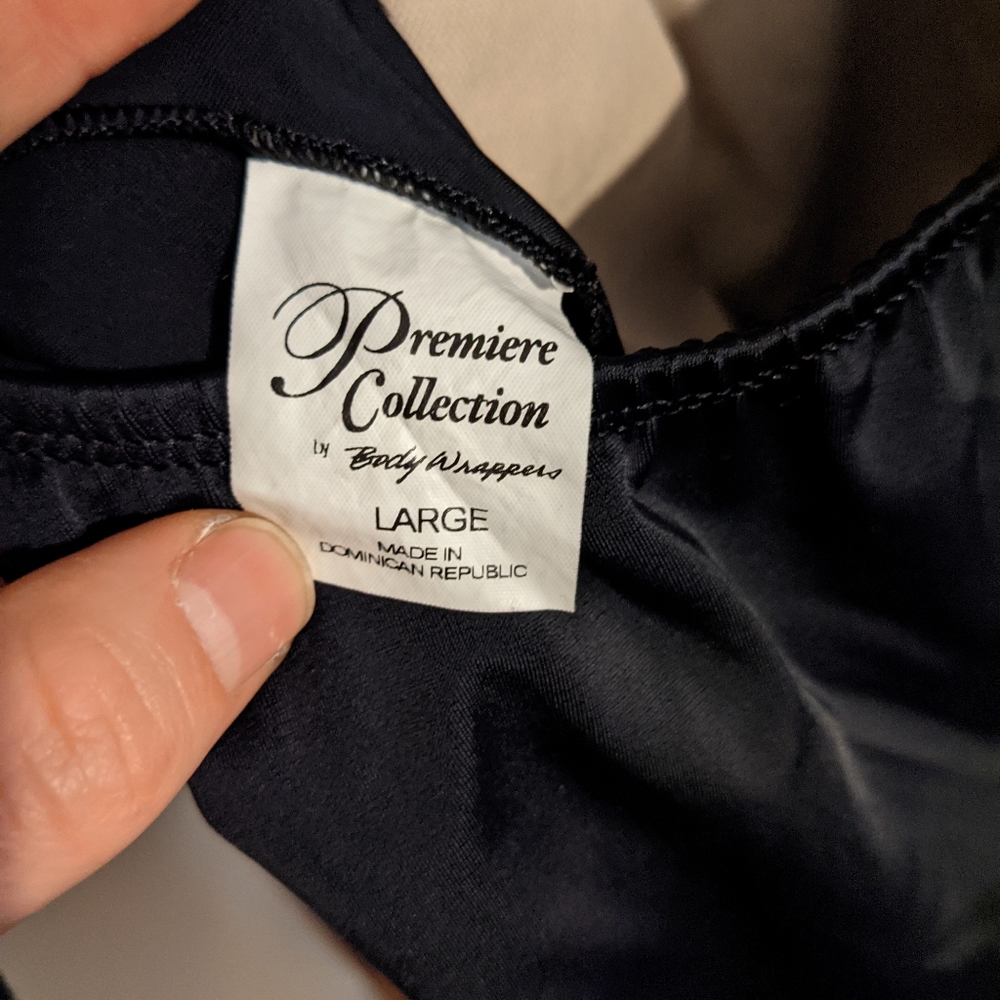 Body Wrappers Mock Neck Leotard with open back